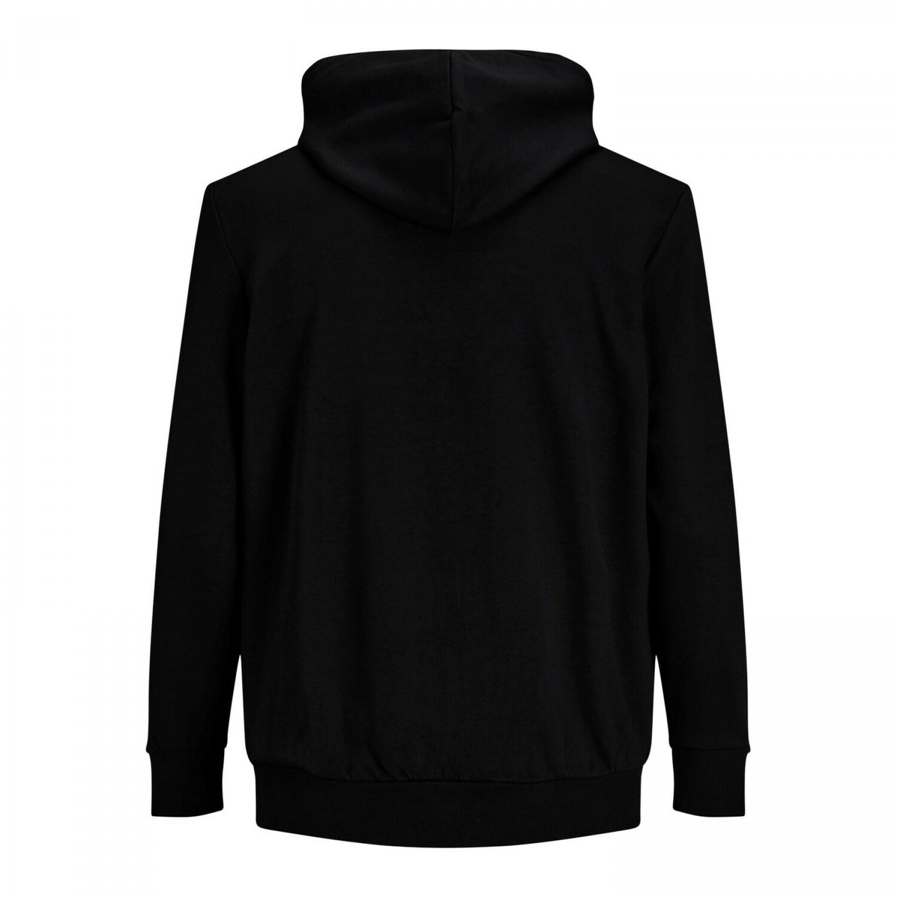 Sweatshirt zippé à capuche grande taille Jack & Jones Basic Noir