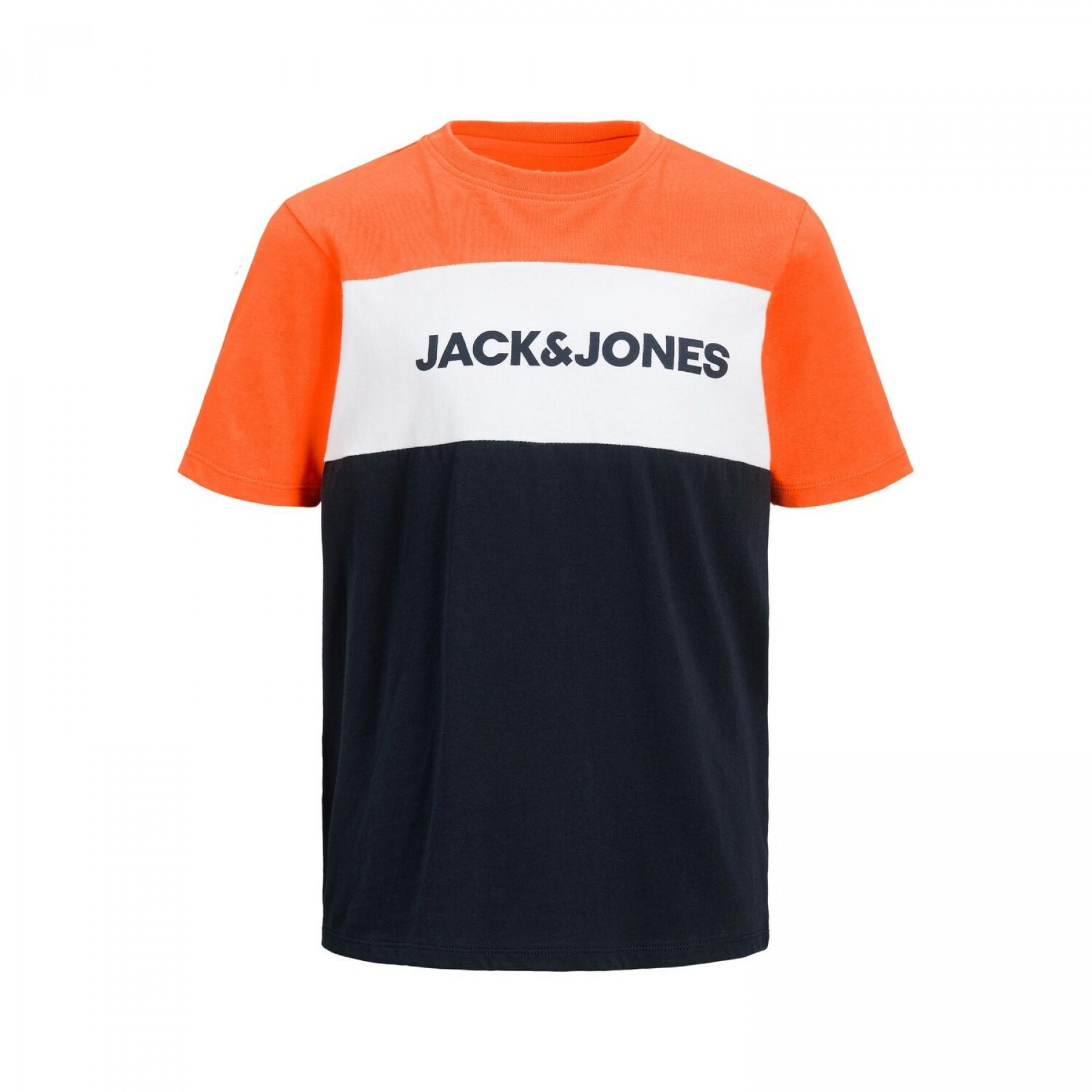 T-shirt enfant Jack & Jones neon logo blocking