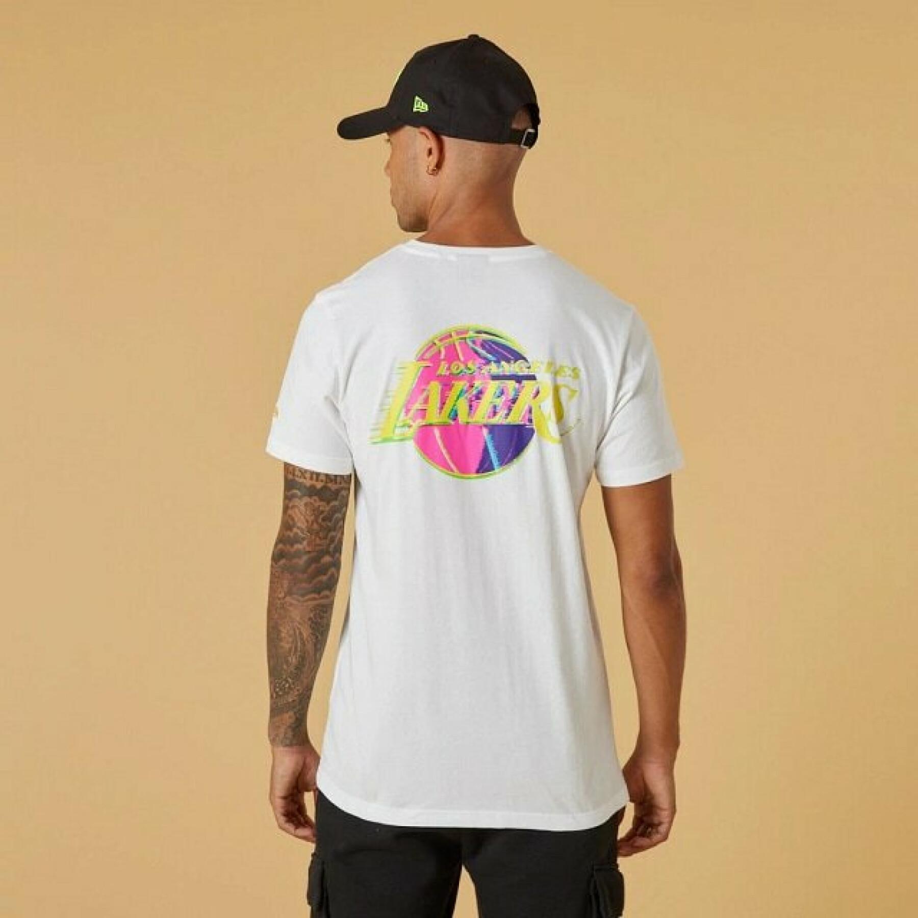 T-shirt à manches courtes Los Angeles Lakers Neon