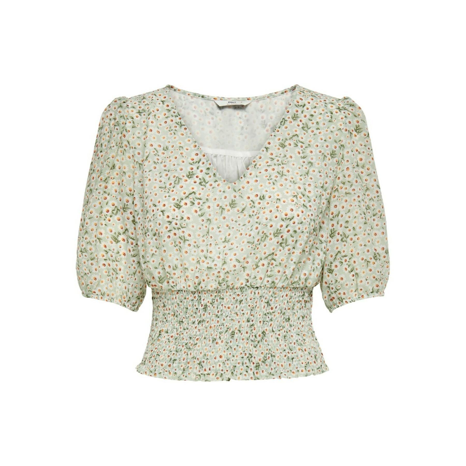 T-shirt femme Only onlmille mini maria-flower smock