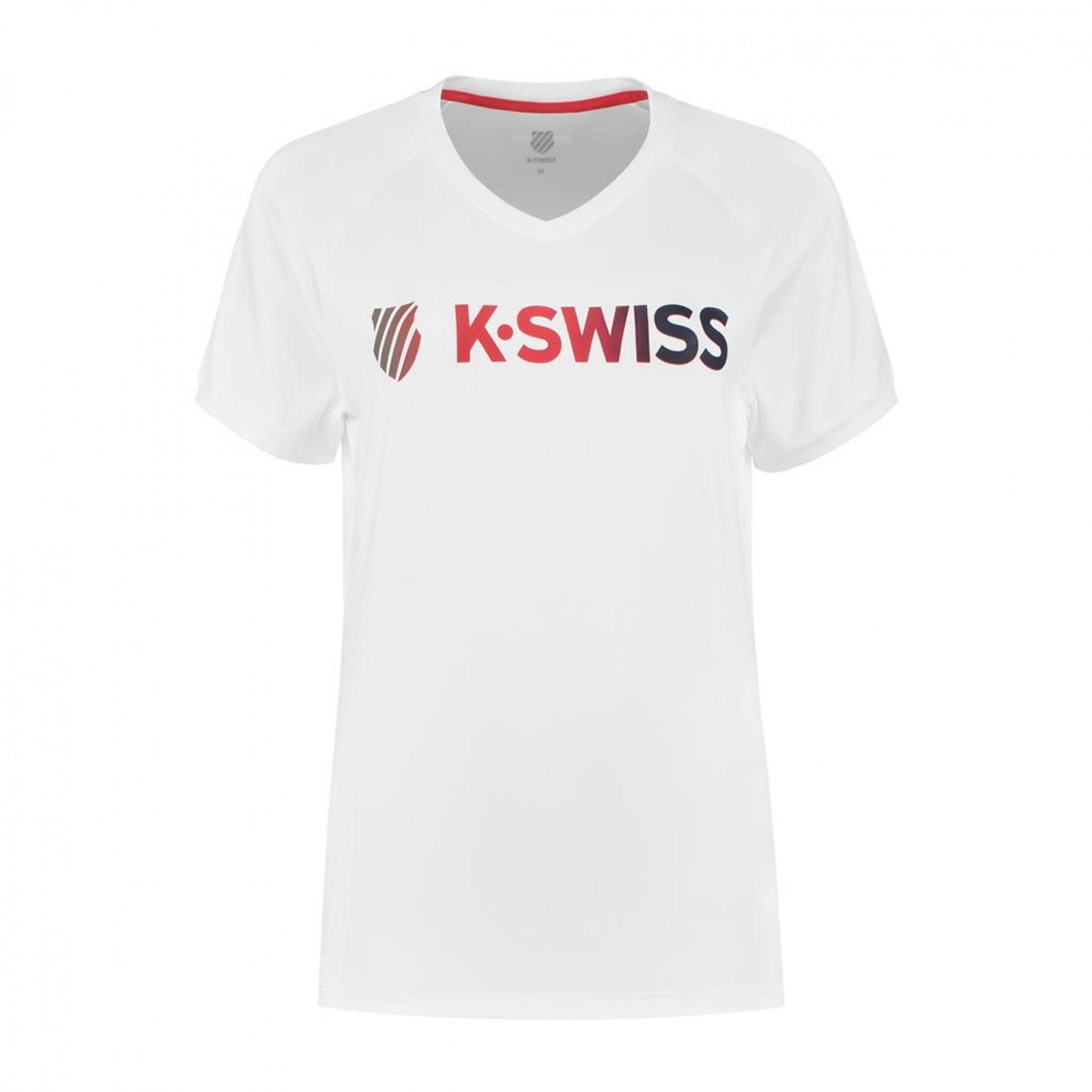 T-shirt femme K-Swiss heritage sport logo