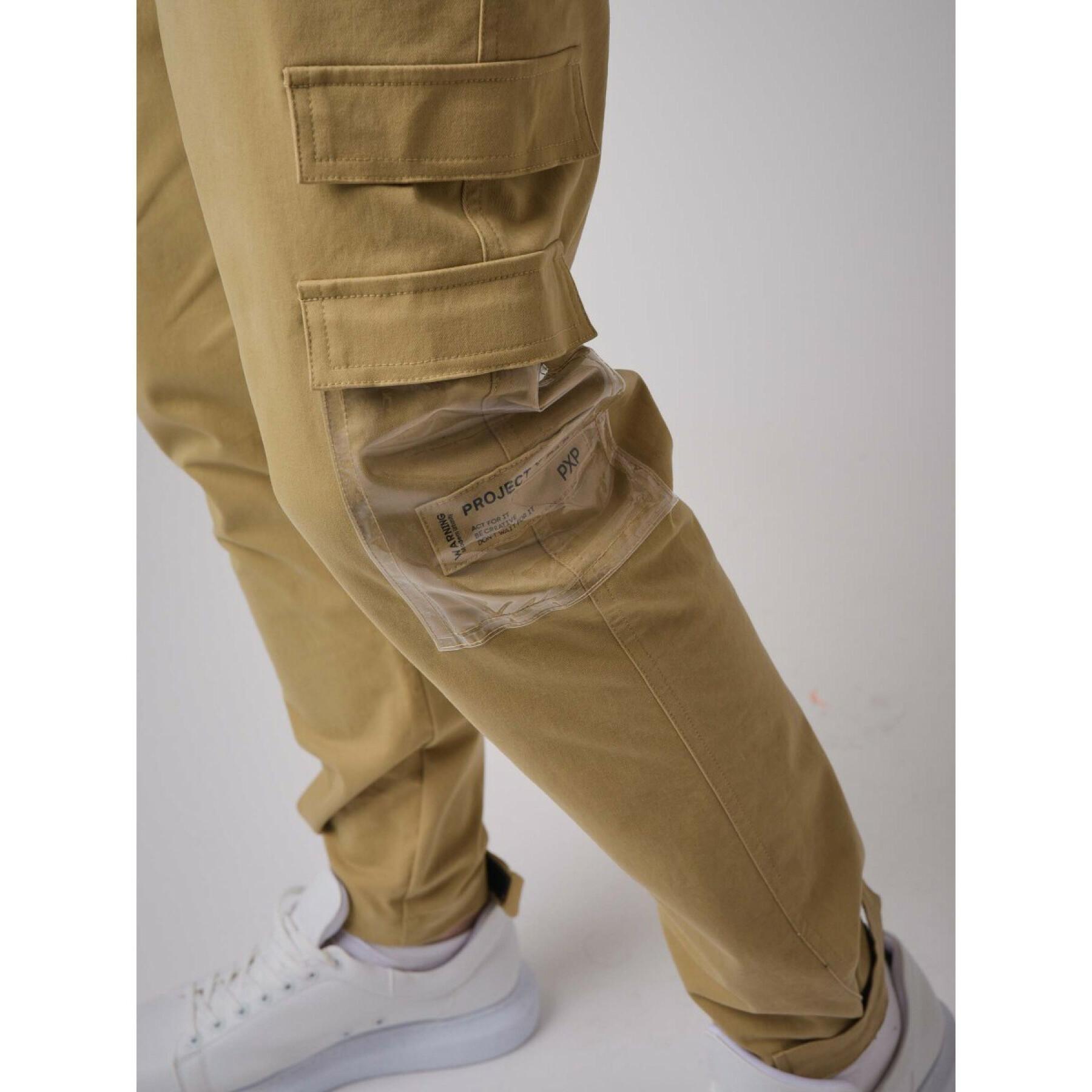 Pantalon style cargo poche transparente Project X Paris