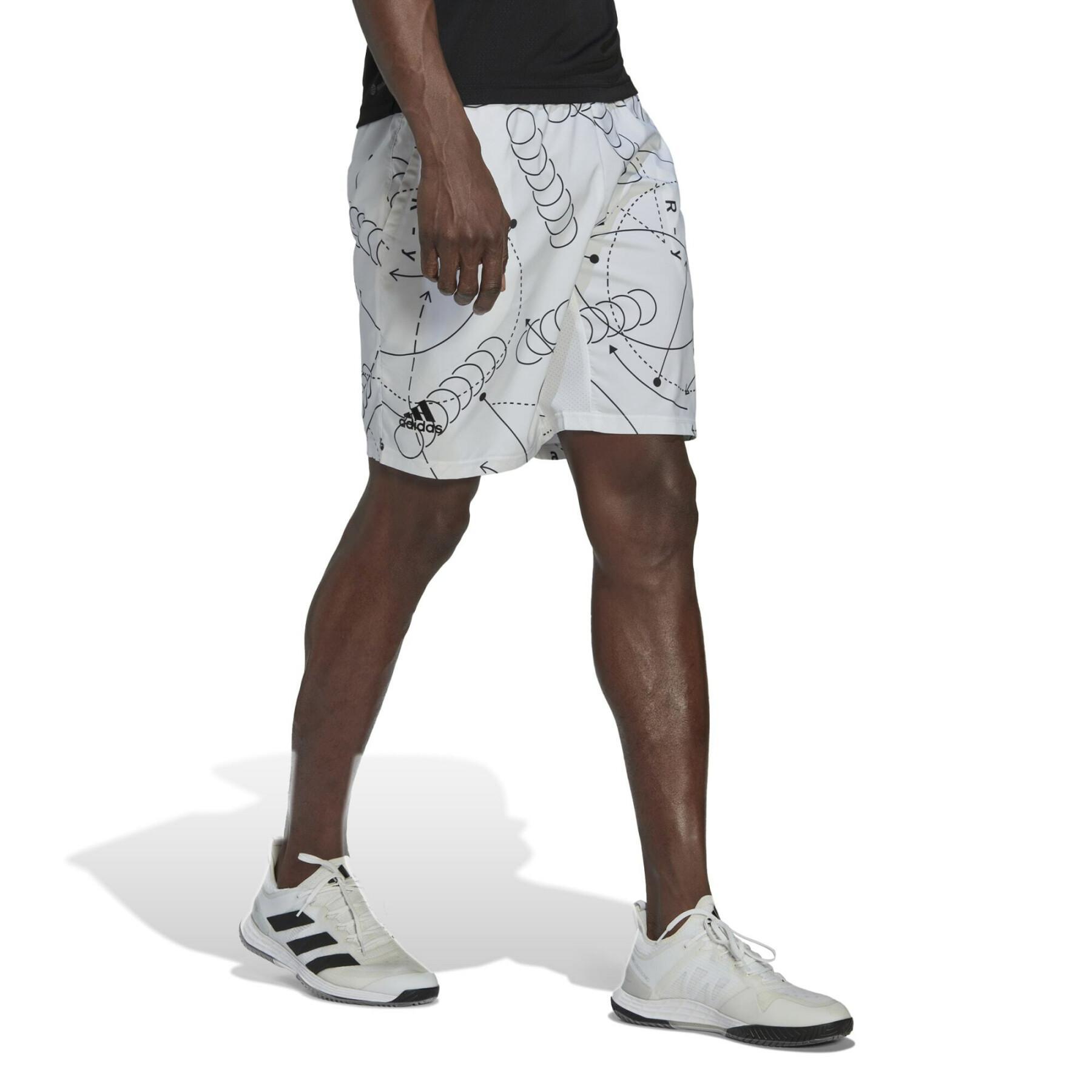 Short club de tennis à imprimé adidas Graphic