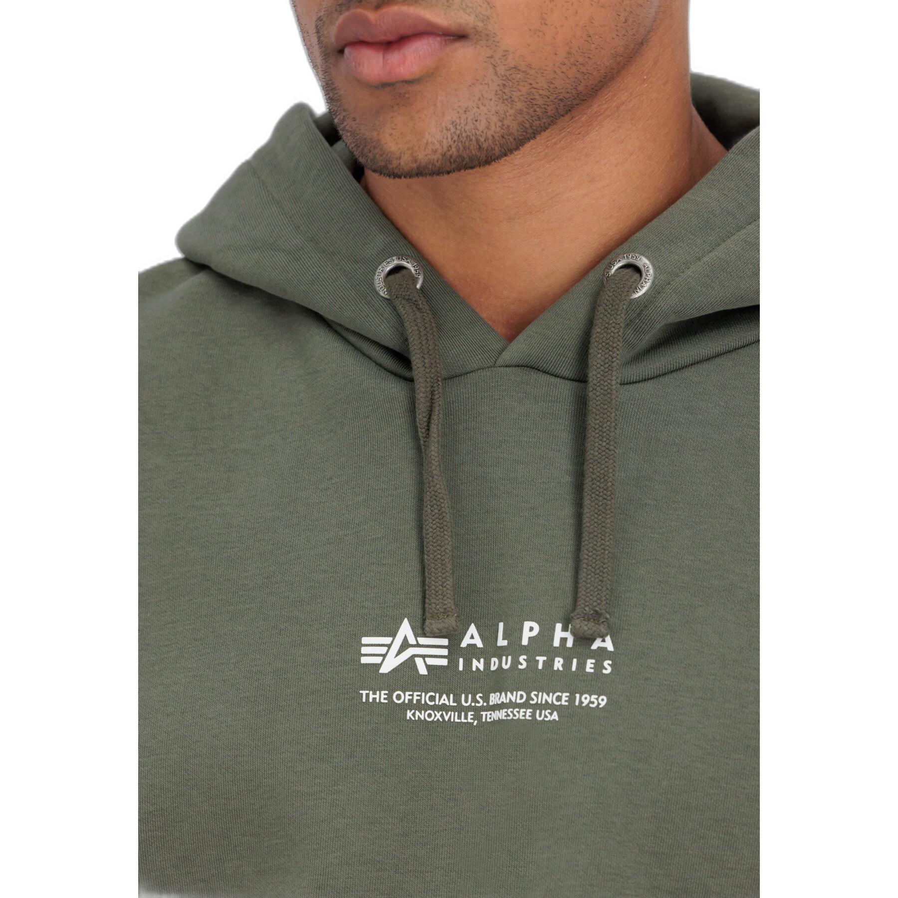 Sweatshirt à capuche avec poche nylon Alpha Industries