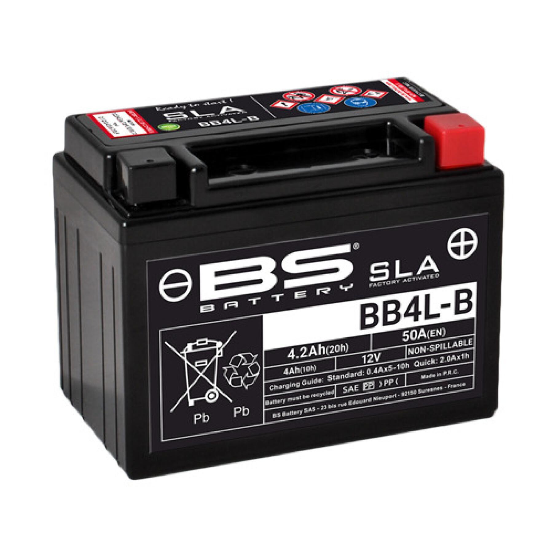 Batterie moto BS Battery SLA BB4L-B - C (10Hr) - C (20Hr)
