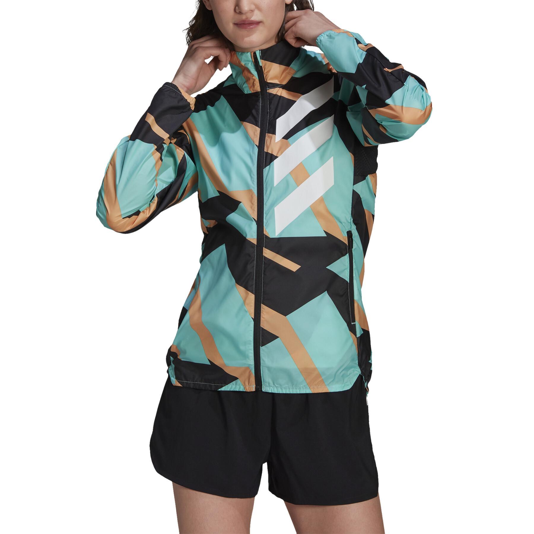 Veste coupe-vent femme adidas Terrex Parley Agravic Trail Running