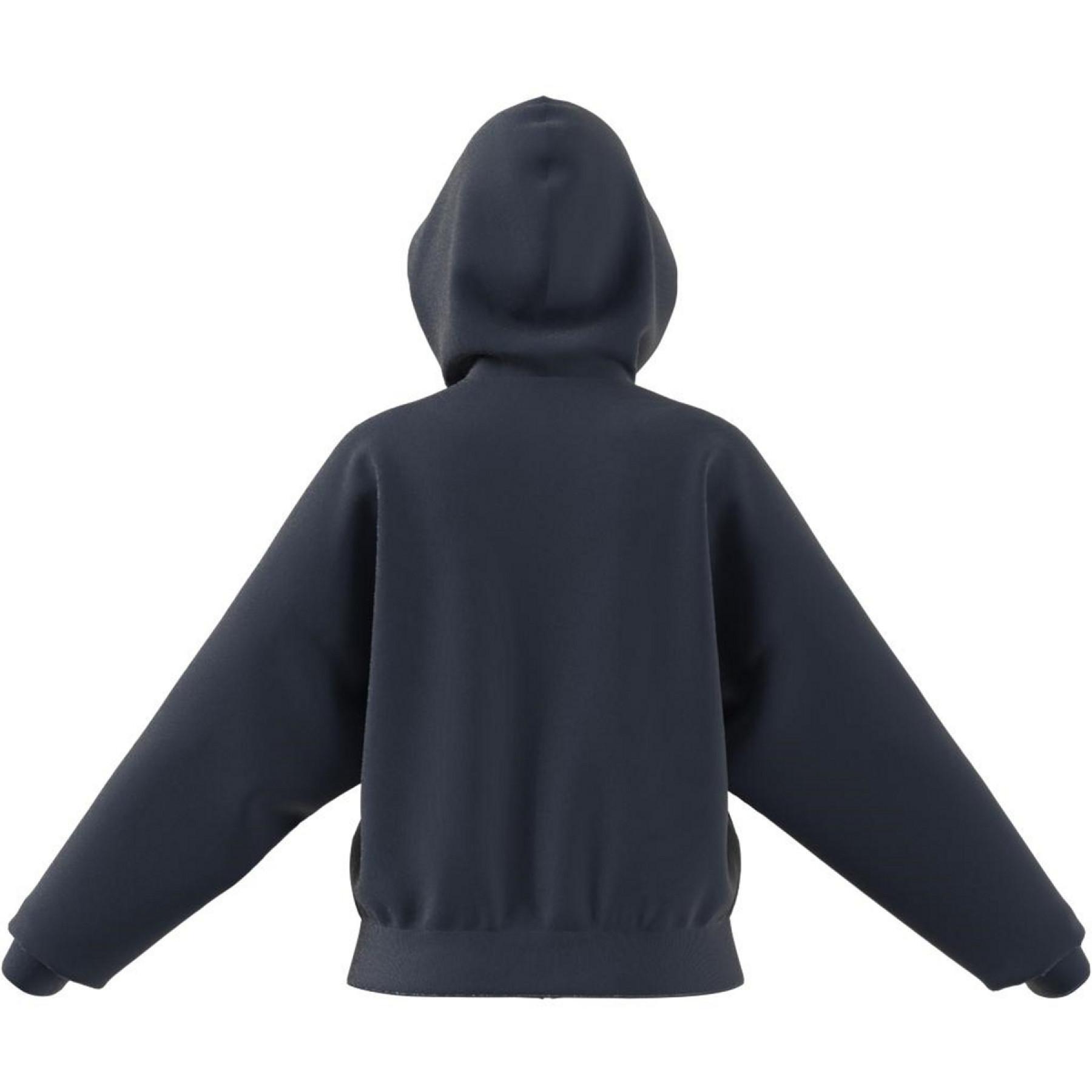 Sweatshirt zippé à capuche femme adidas Essentials Cut 3-Bandes