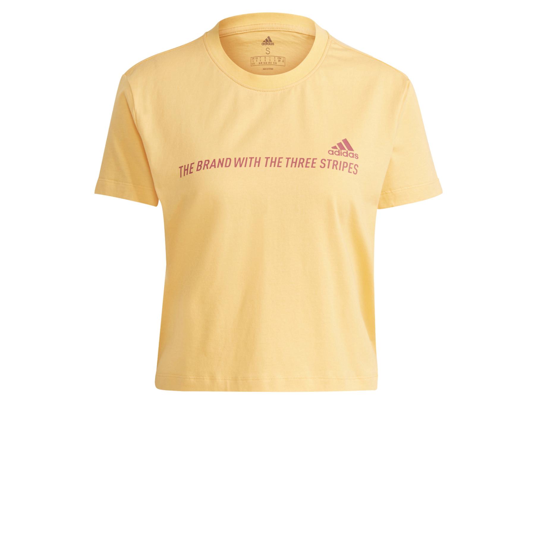T-shirt femme adidas Gradient Logo Cropped