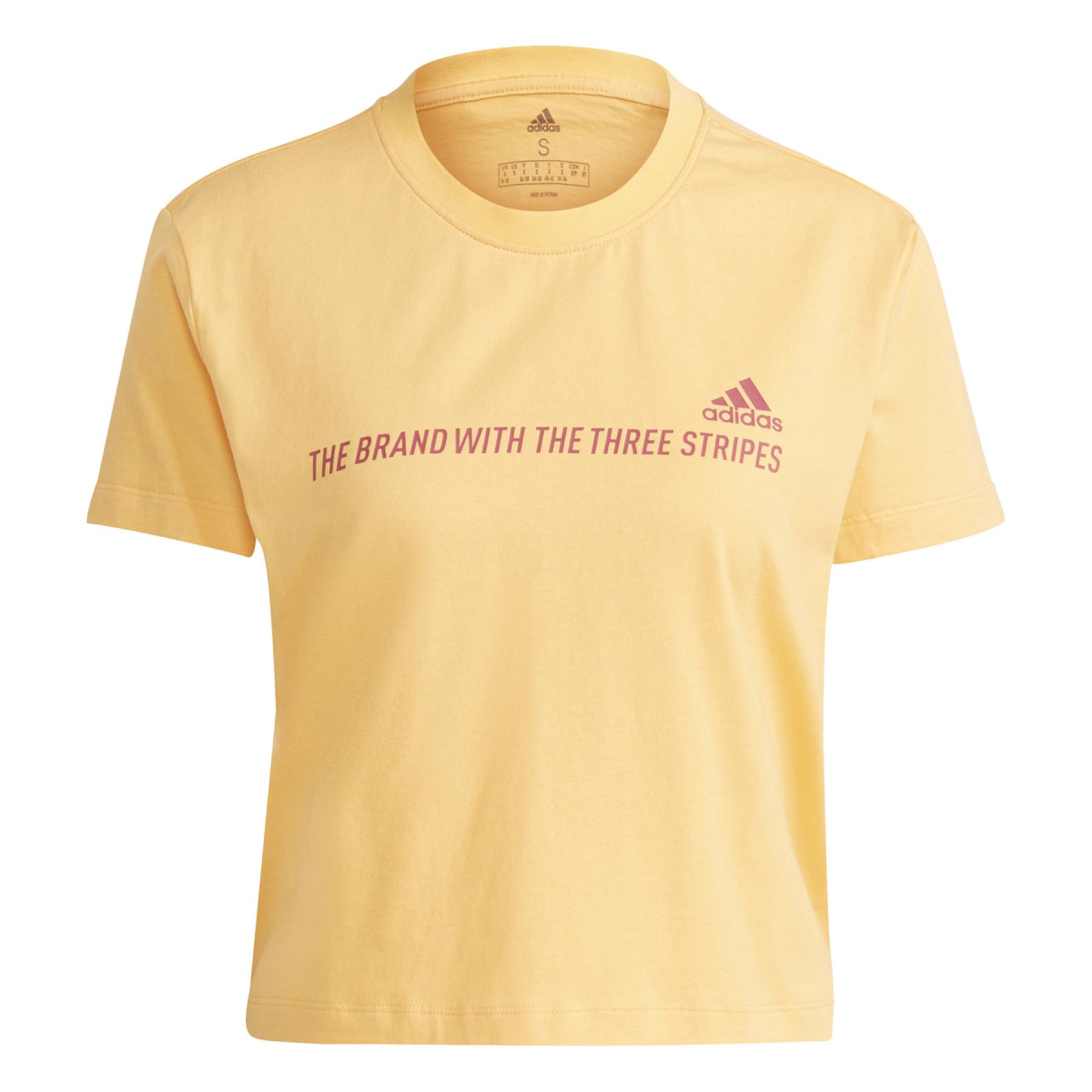 T-shirt femme adidas Gradient Logo Cropped