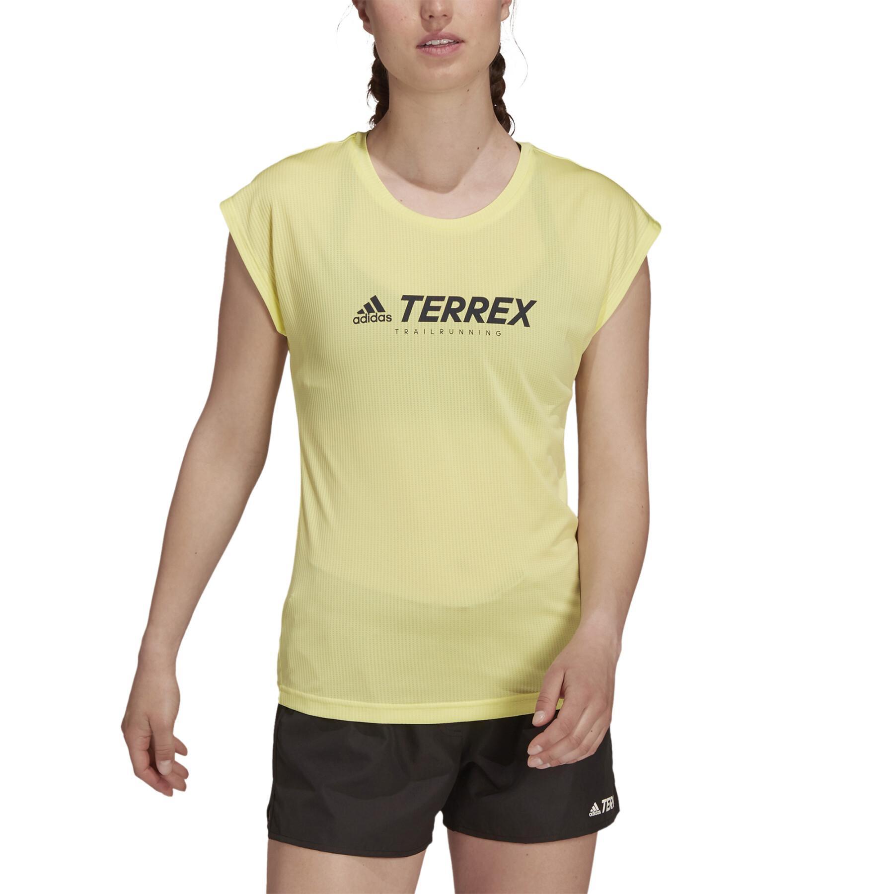 T-shirt femme adidas Terrex Primeblue Trail Functional Logo