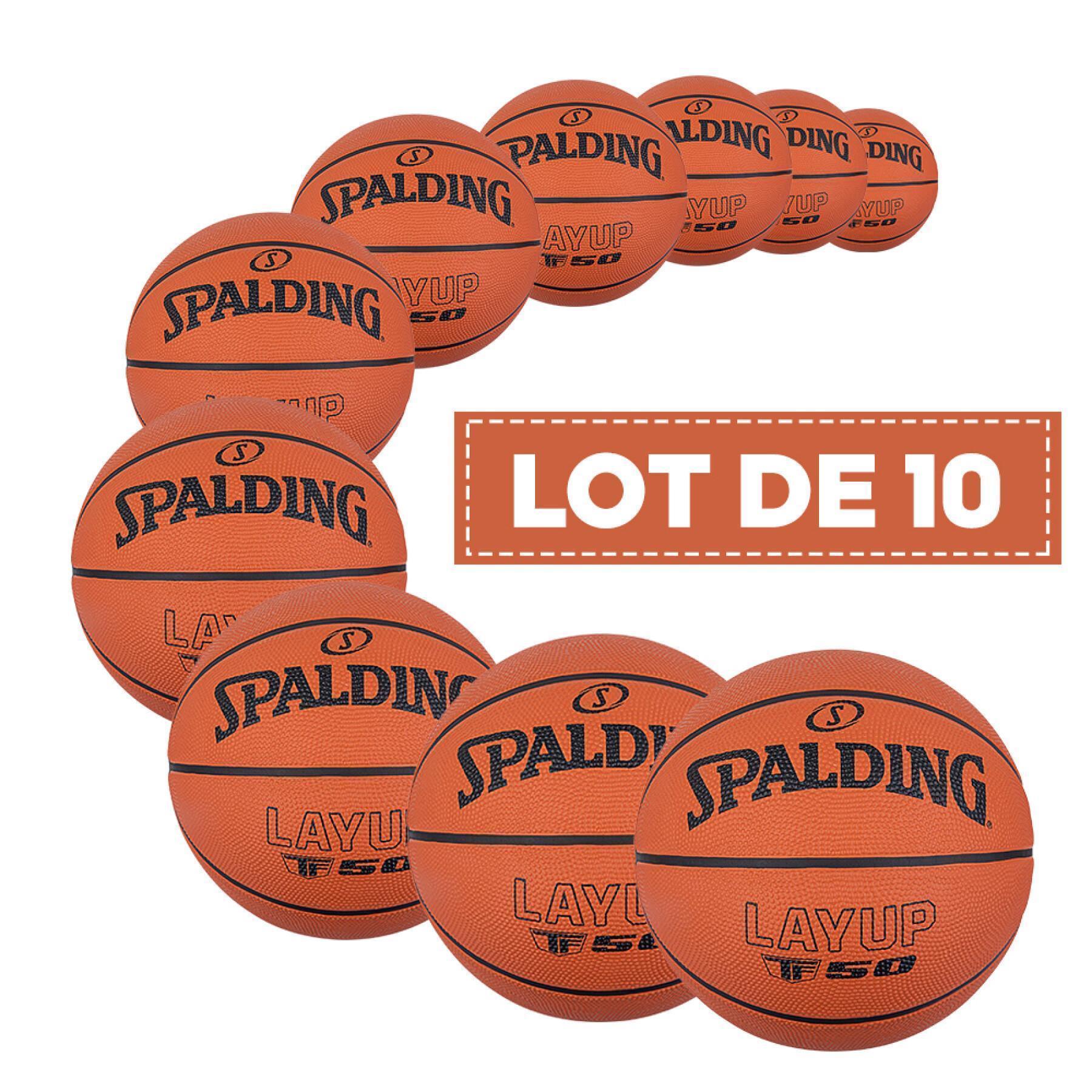 Lot de 10 Ballon Spalding Layup TF-50