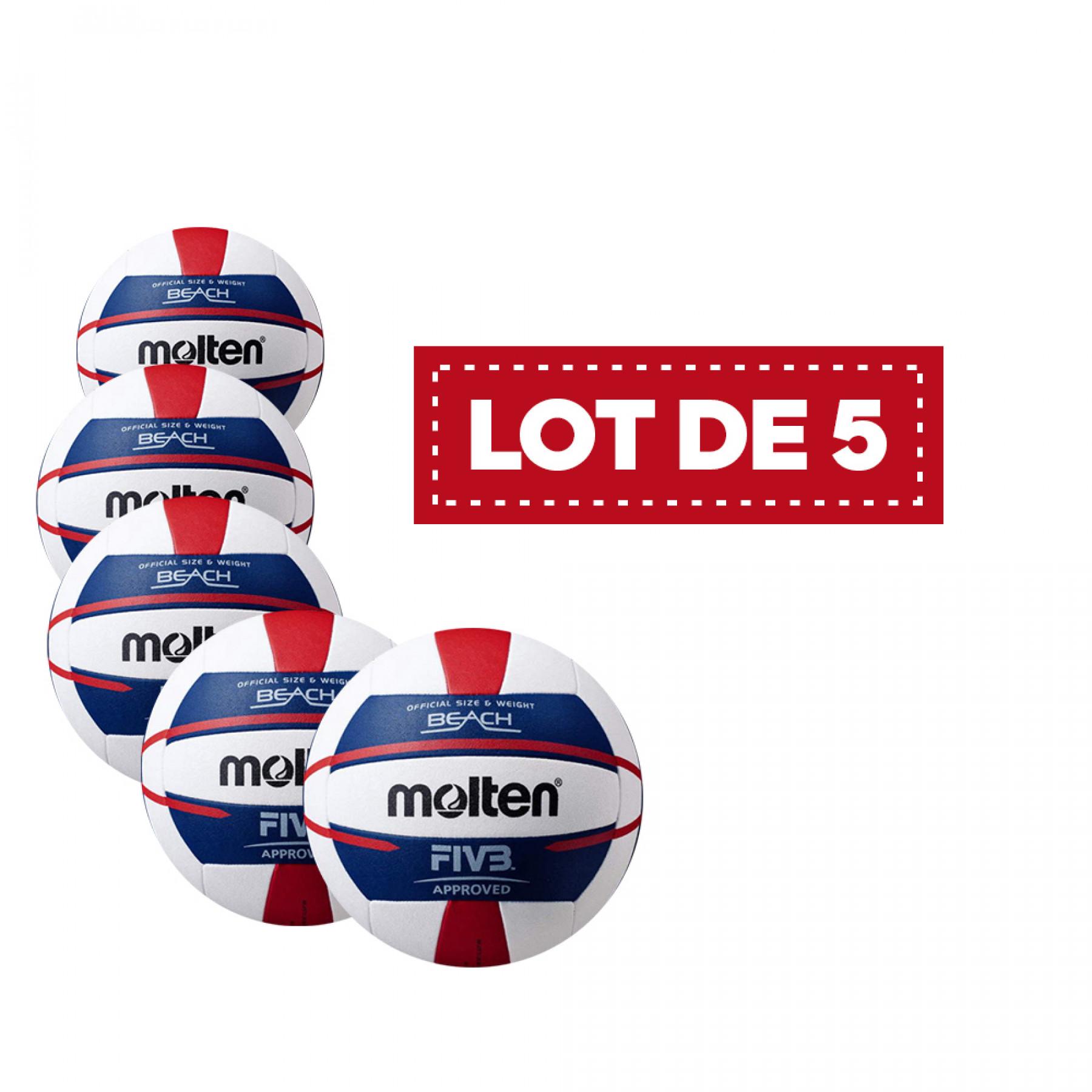 Lot de 5 Ballons femme Beach-volley Molten V5b5000