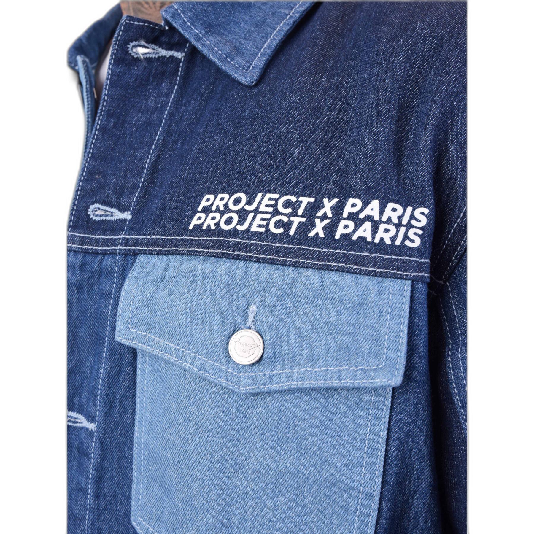 Veste en jean empiècement Project X Paris