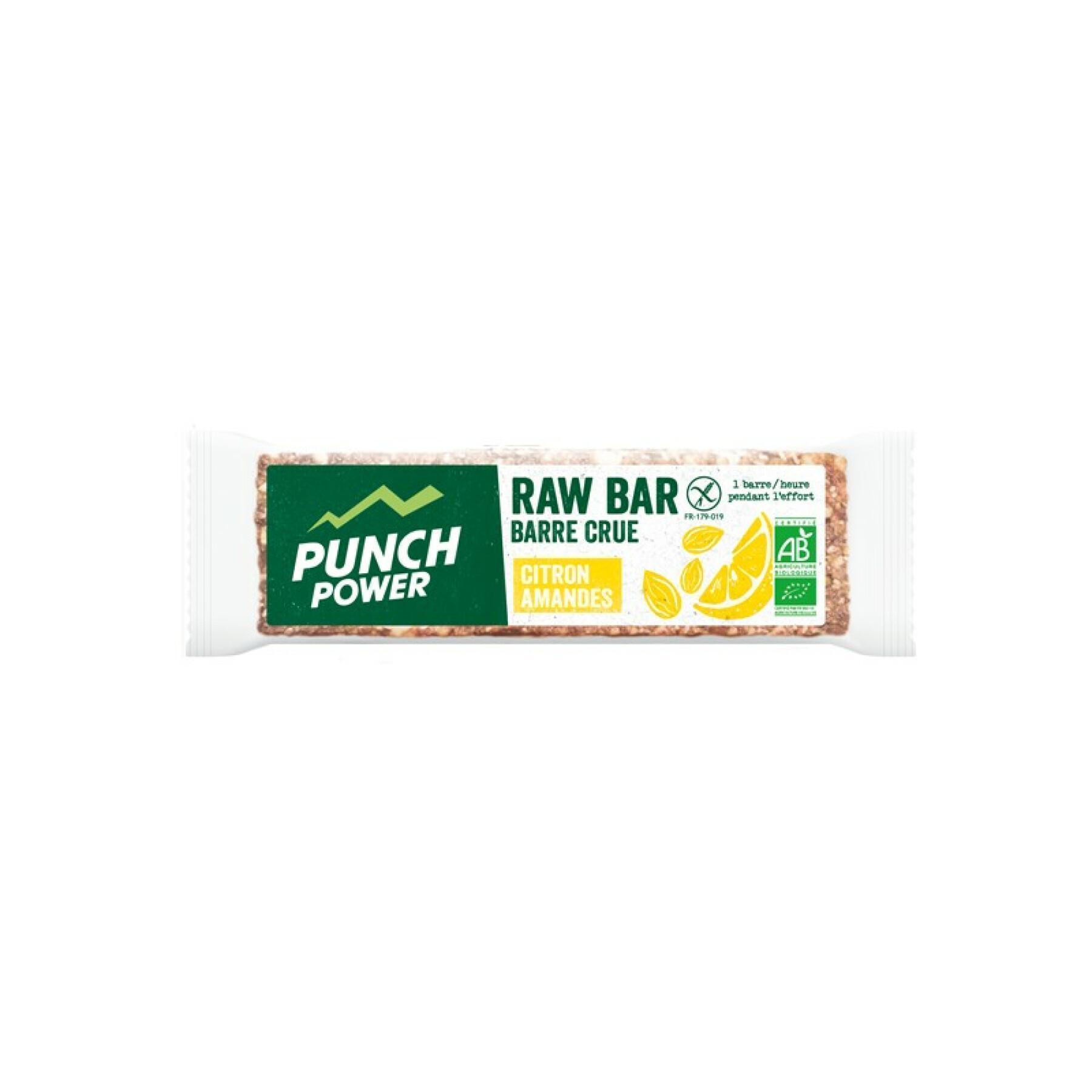 Présentoir 20 Barres énergétiques Punch Power Rawbar Citron amande