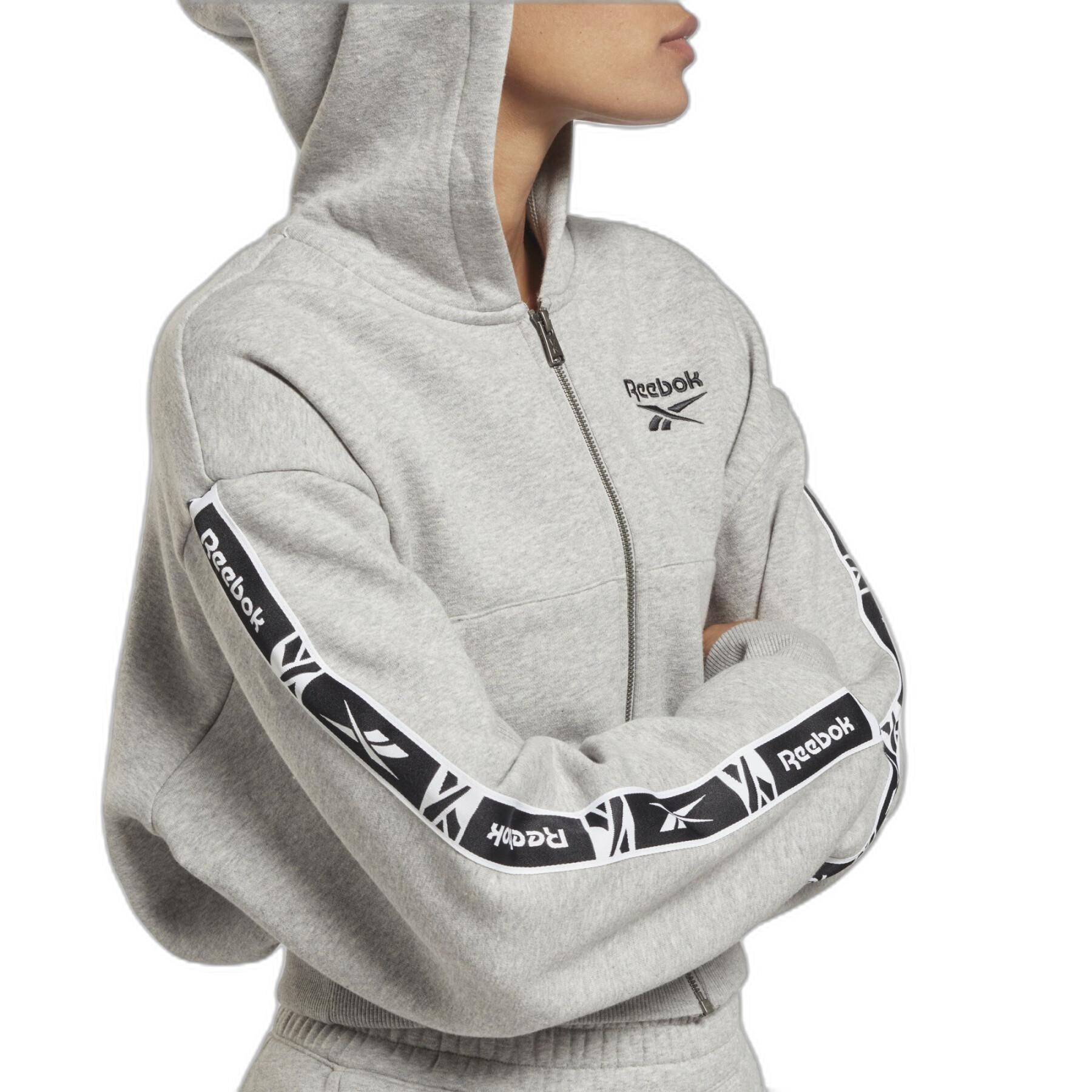 Sweatshirt à capuche zippé avec bande femme Reebok