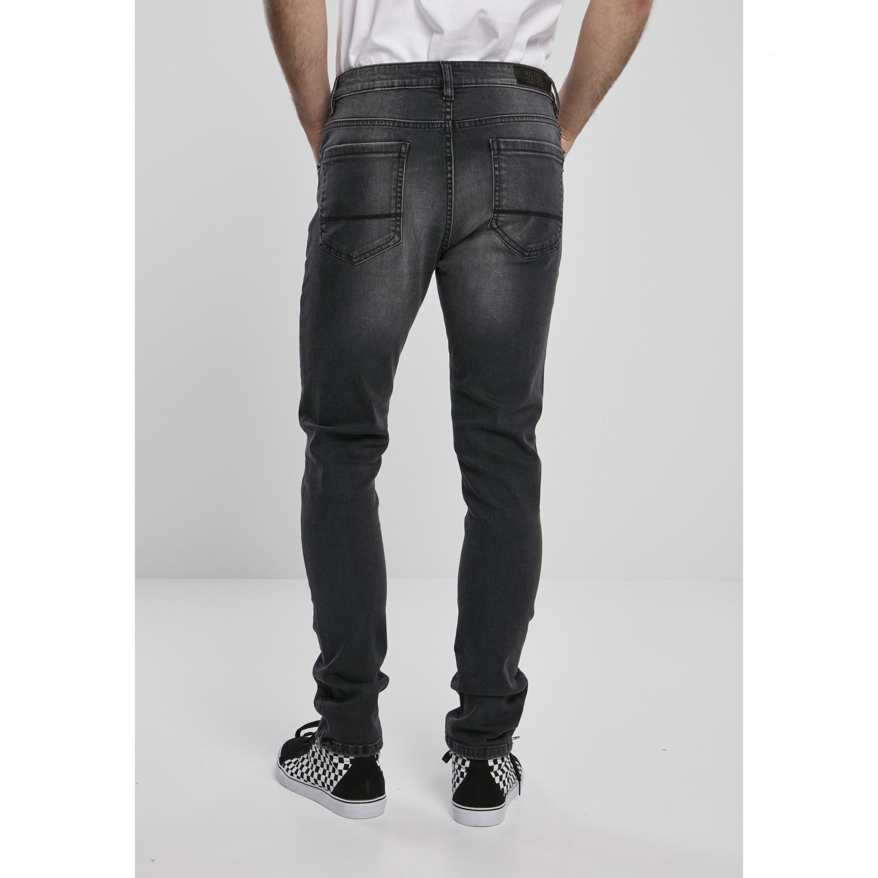 Pantalon jeans Urban Classics slim fit zip