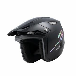 Casque moto jet Kenny trial up graphic