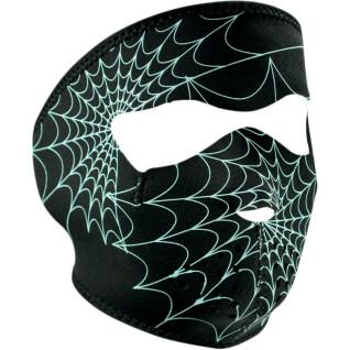 Cagoule moto Zan Headgear full face glow-in-the-dark spider web