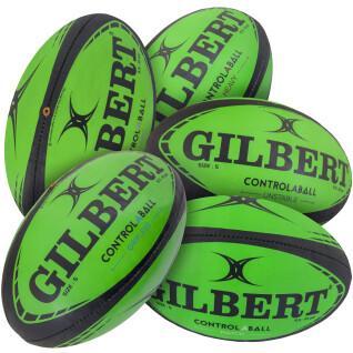 Lot de 5 ballons de rugby Gilbert Pass Catch Skill System (taille 5)