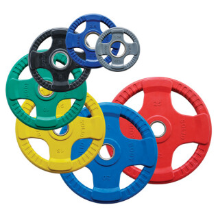 Disques Body-Solid olympiques 4 Grip en caoutchouc coloré 20 kg