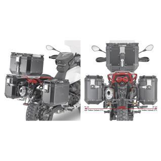 Support valises latérales moto Rapide Givi Pl One Fit Givi Monokey Cam-Side Moto Guzzi V85 Tt (19 À 21)