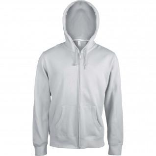 Sweatshirt à capuche zippé Kariban blanc