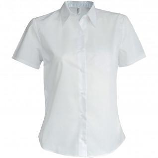 Chemise femme manches courtes micro Kariban blanc