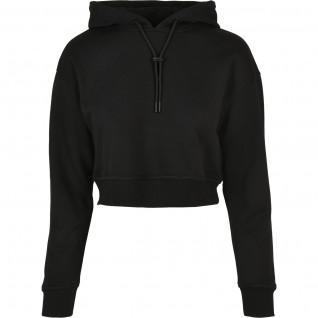 Sweatshirt à capuche femme Urban Classics court terry-grandes tailles