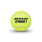 Lot de 3 balles de tennis Dunlop stage 1