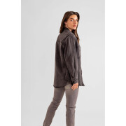 Chemise oversize en jean carbon avec poches en coton femme F.A.M. Paris Sofia