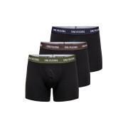 Lot de 3 boxers Only & Sons Fitz Solid