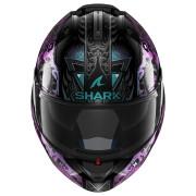 Casque moto modulable Shark Evo Es K-Rozen Black Violet Glitter
